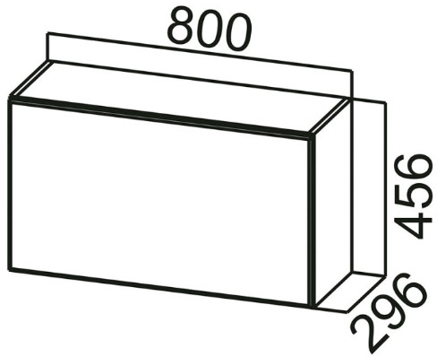 Шкаф навесной ШГ800 (горизонт.) Модерн