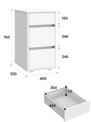 Тумба Оскар ОС-10 белый структурный
