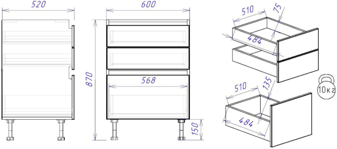 Стол СЯ-60 Женева (ЛДСП)