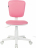 Кресло детское BRABIX "Joy MG-204W", без подлокотников, пластик белый, ткань TW, розовое, 533011