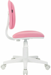 Кресло детское BRABIX &quot;Joy MG-204W&quot;, без подлокотников, пластик белый, ткань TW, розовое, 533011