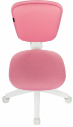 Кресло детское BRABIX &quot;Joy MG-204W&quot;, без подлокотников, пластик белый, ткань TW, розовое, 533011
