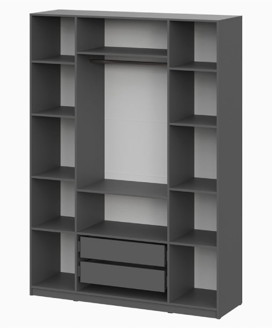 Шкаф 4-створчатый ШК 5 (1600) Графит