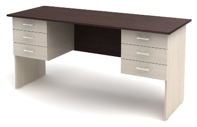 Стол 2-тумбовый 6 ящиков СК28