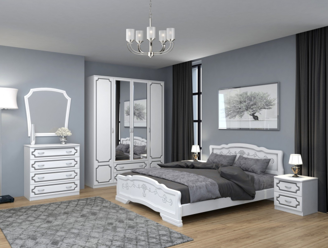 Шкаф распашной &quot;Лак&quot; 4-х дверный  ШР-4 (без зеркала)