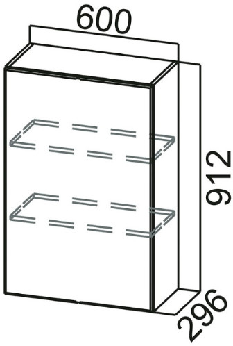 Шкаф навесной Ш600 (1ств) Прованс