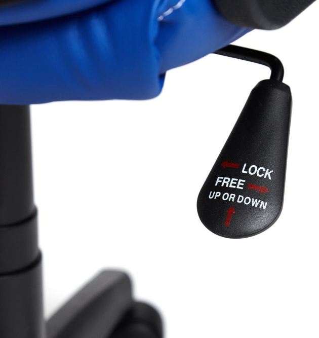 Кресло TWISTER кож/зам, черный/синий, 36-6/36-39