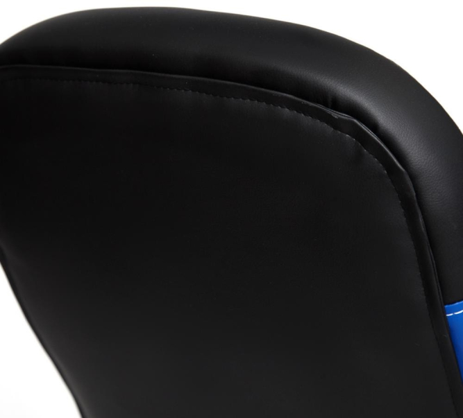 Кресло TWISTER кож/зам, черный/синий, 36-6/36-39