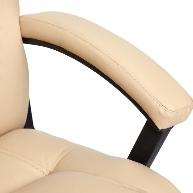 Кресло BERGAMO (хром) кож/зам, бежевый, 36-34