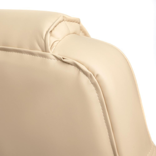 Кресло BERGAMO (хром) кож/зам, бежевый, 36-34