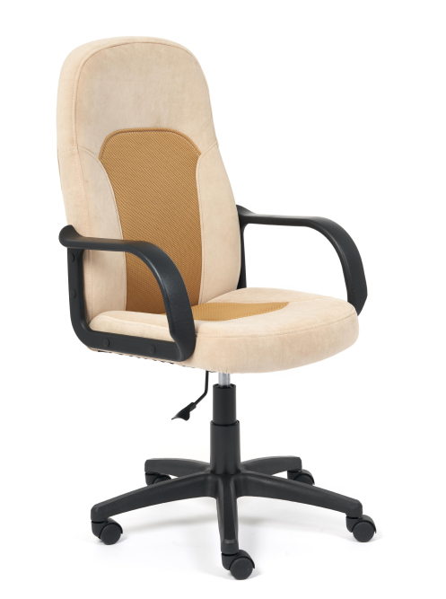 Кресло PARMA флок/ткань, бежевый/бронза, 7/TW-21