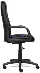 Кресло PARMA кож/зам, черный/синий, 36-6/36-39