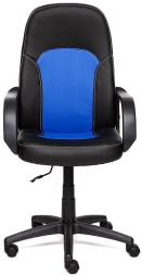 Кресло PARMA кож/зам, черный/синий, 36-6/36-39