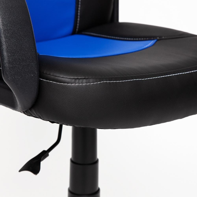 Кресло PARMA кож/зам, черный/синий, 36-6/36-39