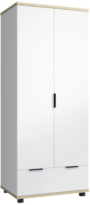 Шкаф платяной Скайлайт СЛ-2К блэквуд ячменный/белый/меренга