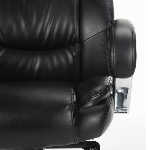 Кресло офисное BRABIX PREMIUM "Direct EX-580", хром, рециклированная кожа, черное, 531824