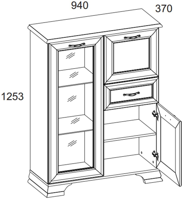 Тумба 1V2D1S Тиффани ANREX