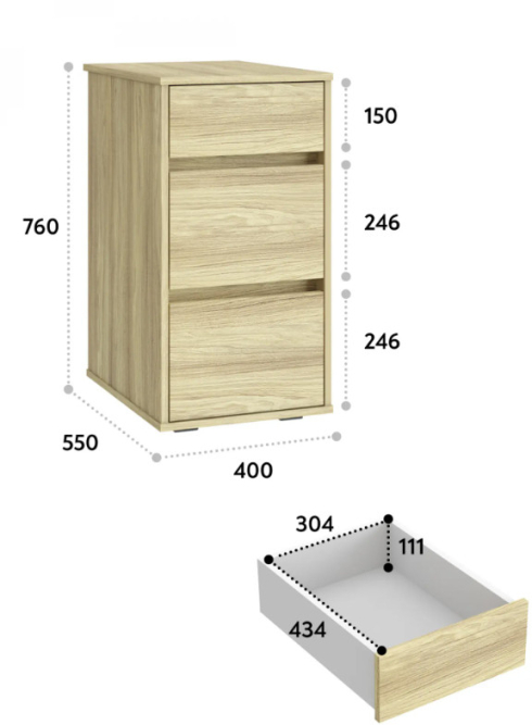 Тумба Оскар ОС-10 блэквуд ячменный