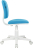Кресло детское BRABIX "Joy MG-204W", без подлокотников, пластик белый, ткань TW, голубое, 533012
