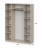 Шкаф 4-створчатый ШК 5 (1600) Меланж