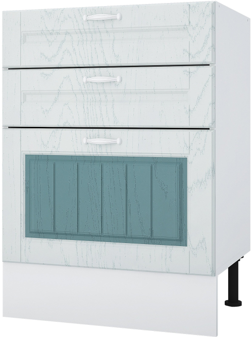 Стол рабочий 600 мм с тремя ящиками B-BOX (Метабоксы) Камелия