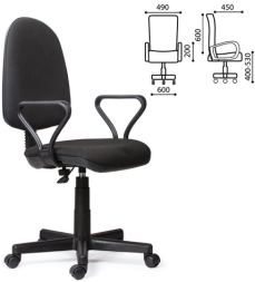 Кресло "Prestige", с подлокотниками, черное