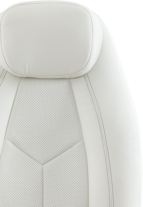 Кресло BOSS (хром) кож/зам, белый, 36-01/36-01/06