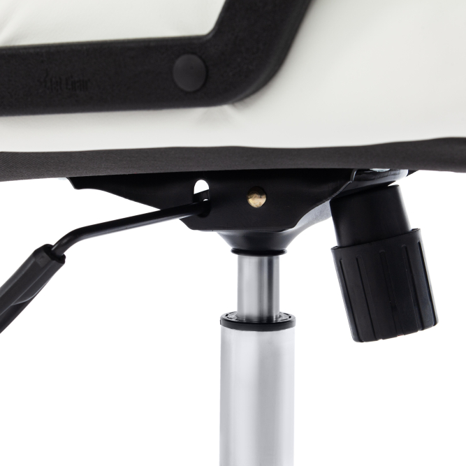 Кресло BOSS (хром) кож/зам, белый, 36-01/36-01/06