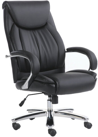 Кресло офисное BRABIX PREMIUM &quot;Advance EX-575&quot;, хром, экокожа, черное, 531825