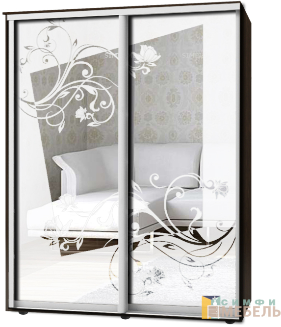 Шкаф-купе 2х дв Стандарт Пескоструй № 69