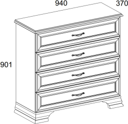 Комод 4S Тиффани ANREX