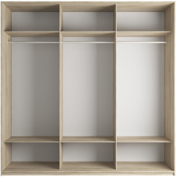 Шкаф-купе Эста 3-х дверный Комби (Стекло черное, Стекло белое) Дуб Бардолино