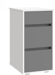 Тумба Оскар ОС-10 белый структурный/графит