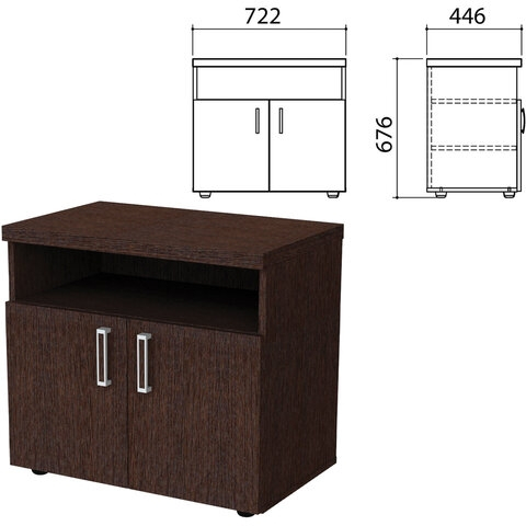 Тумба для оргтехники Приоритет 2 двери, полка