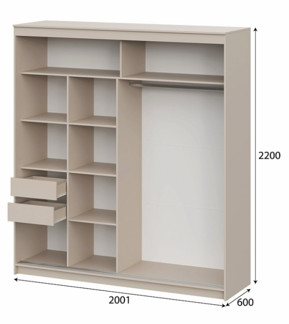 Шкаф-купе ШКП 3 Макс (2000)