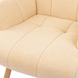 Кресло BRABIX "Soft LC-305", фактурная ткань букле (экомех), кремовое, 533146
