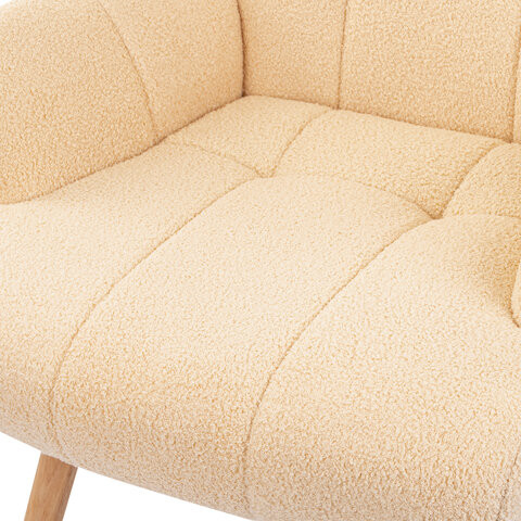 Кресло BRABIX "Soft LC-305", фактурная ткань букле (экомех), кремовое, 533146