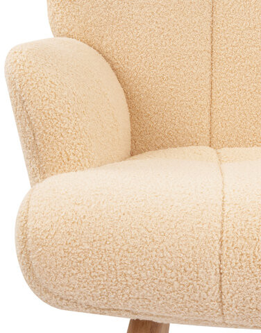 Кресло BRABIX "Soft LC-305", фактурная ткань букле (экомех), кремовое, 533146