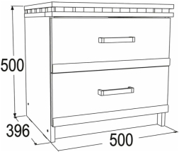 Тумба прикроватная с 2-мя ящиками Ольга 13
