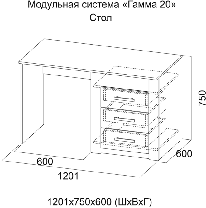 Стол Гамма-20