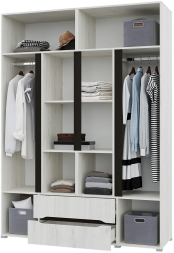 Шкаф 4-х створчатый с 2-мя ящиками Вега (Горизонт)