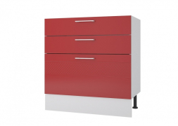 Стол рабочий 800 мм с тремя ящиками B-BOX (Метабоксы) Люкс