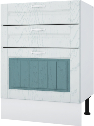 Стол рабочий 600 мм с тремя ящиками Камелия