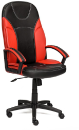 Кресло TWISTER кож/зам, черный/красный, 36-6/36-161