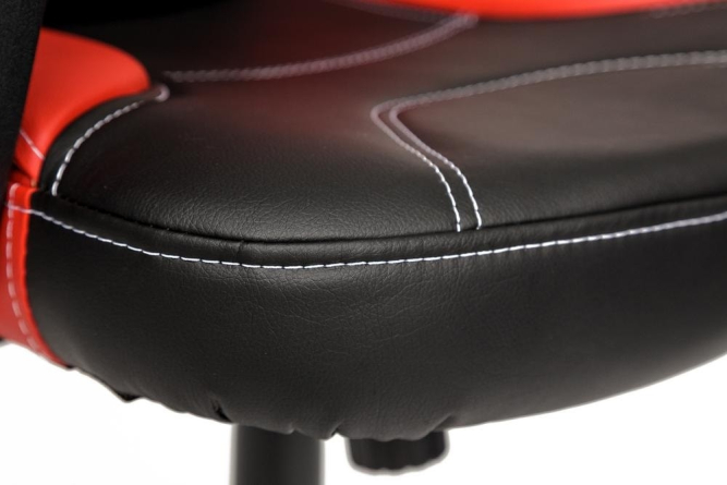 Кресло TWISTER кож/зам, черный/красный, 36-6/36-161