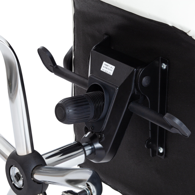 Кресло BOSS люкс (хром) кож/зам, белый, 36-01/36-01/06