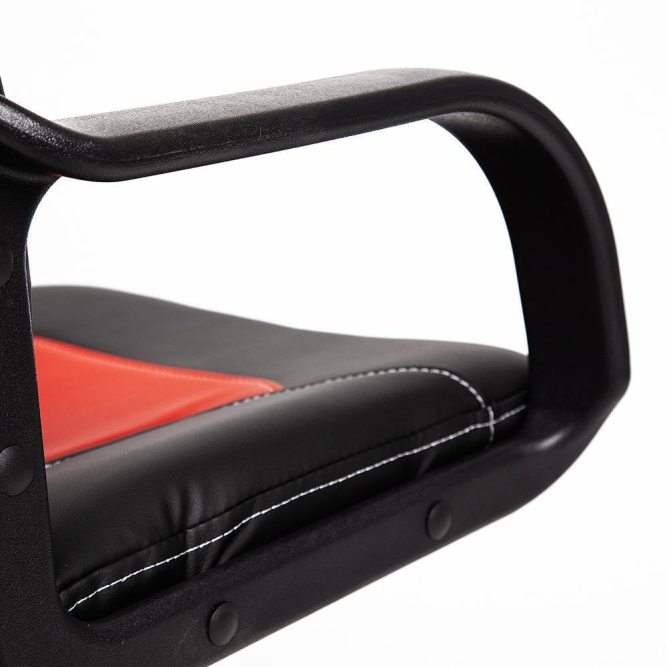 Кресло PARMA кож/зам, черный/красный, 36-6/36-161