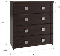 Комод Изабель ИЗ-50К орех темный