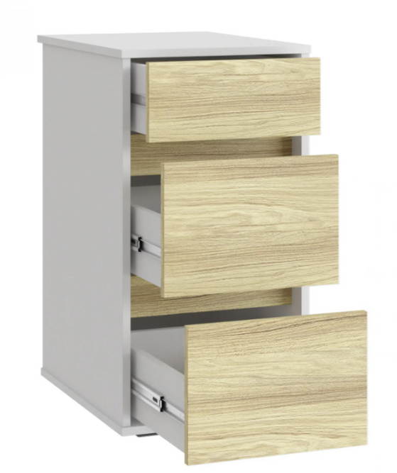 Тумба Оскар ОС-10 белый структурный/блэквуд ячменный