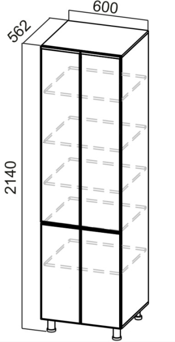 Пенал П600г (глухой) Модерн Нью